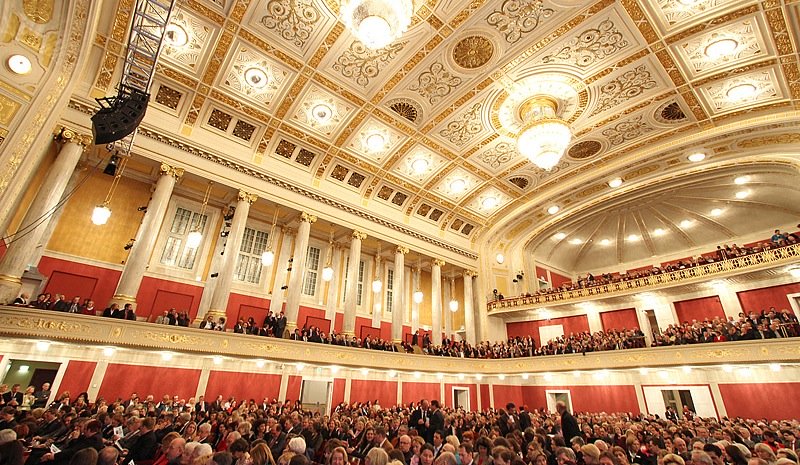 Innenaufnahme großer Saal Konzerthaus Wien.