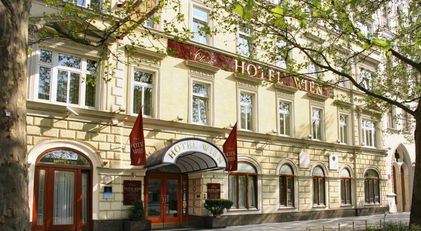 Das Bild zeigt die Fassade des Austria Classic Hotel Wien. 