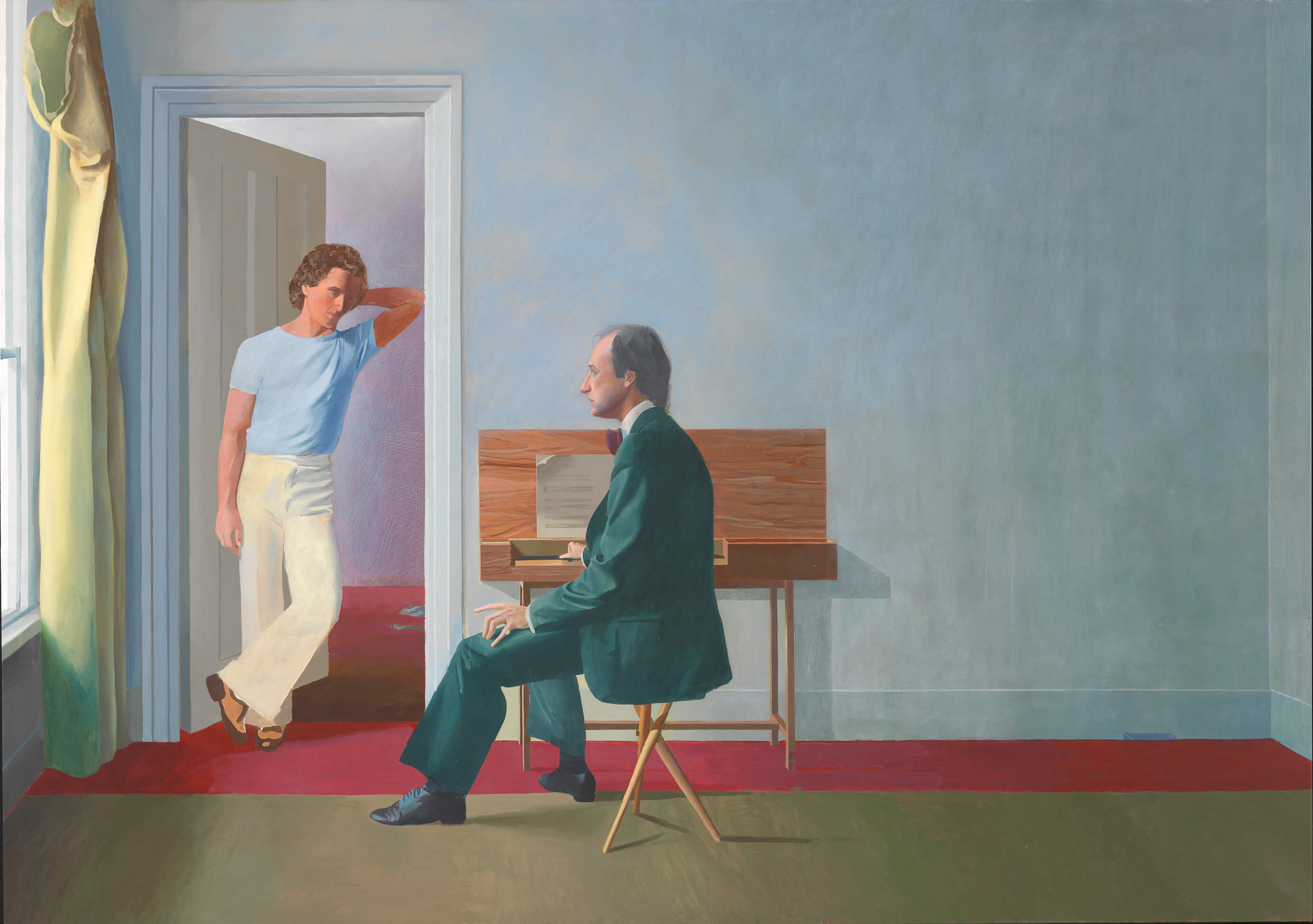 David Hockney: George Lawson and Wayne Sleep, 1972–1975. Acryl auf Leinwand