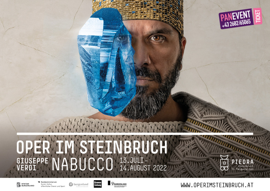 Werbeplakat Oper im Steinbruch Nabucco 2022