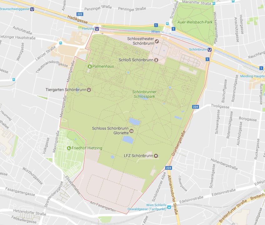 Schönbrunn Karte / Map