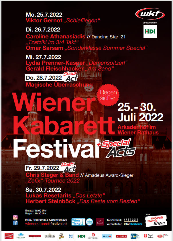 Plakat bzw. Flyer Wiener Kabarettfestival
