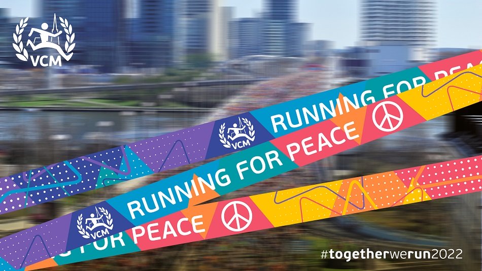 Banner Wien Marathon der Ukraine-Spendenaktion Laufen für den Frieden
