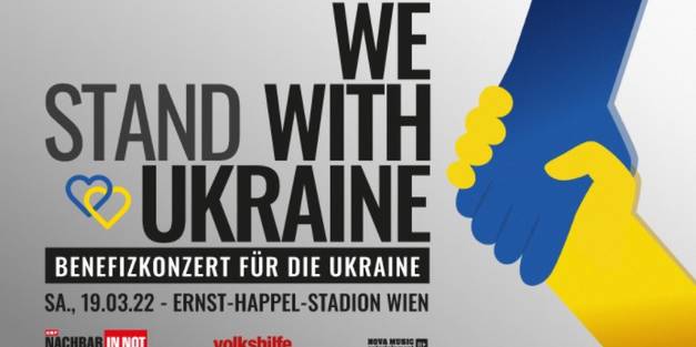 Banner We Stand With Ukraine