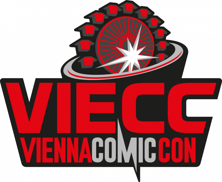 VIECC, Vienna Comic Con Logo in rot-grau