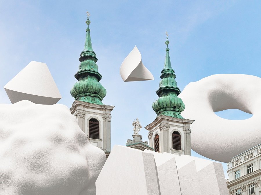 Vienna Design Week Bild zur Kampagne: Zwei Kirchtürme in Mariahilf